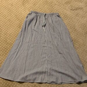 Max Studio Black and White Checkered A-Line Skirt